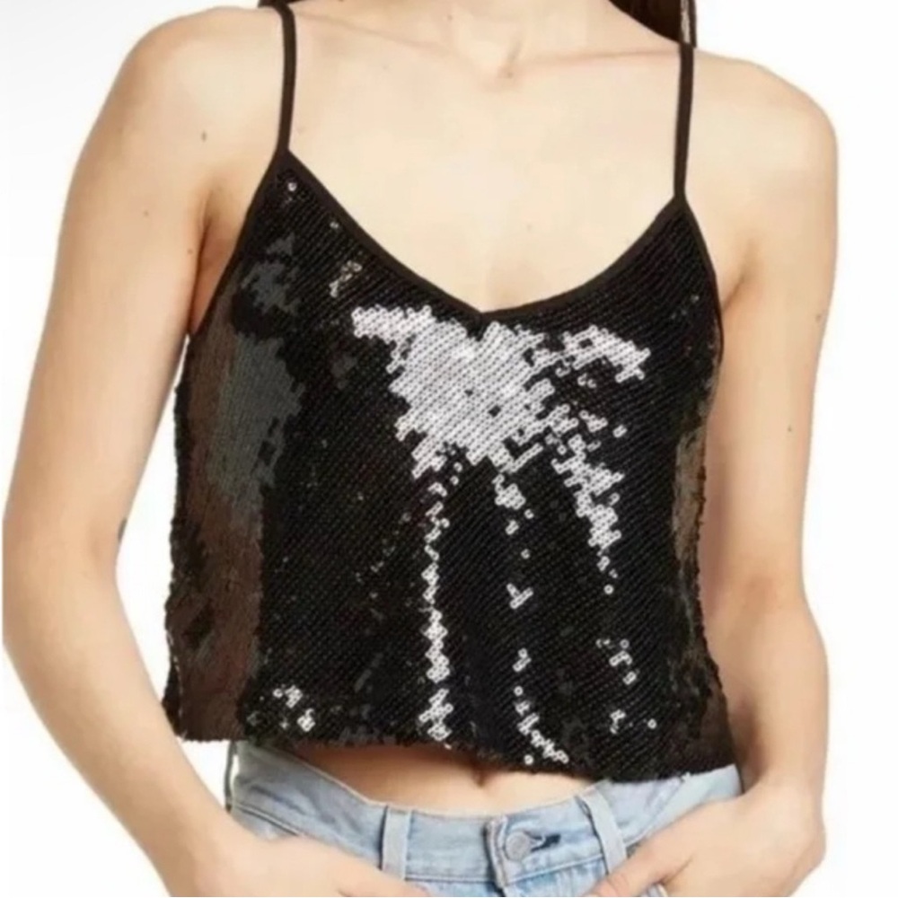 Elodie sequin crop top